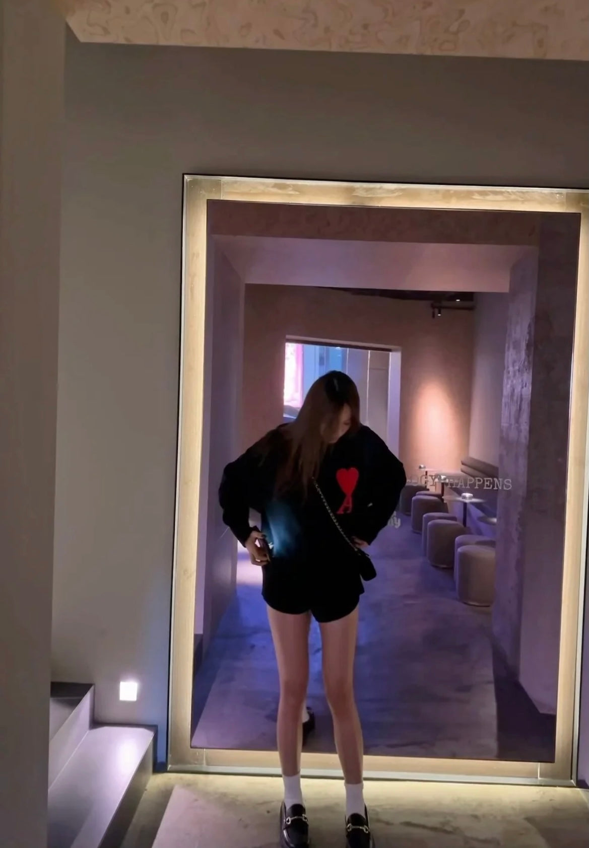 AMI Paris Heart Letter Knitted Sweater