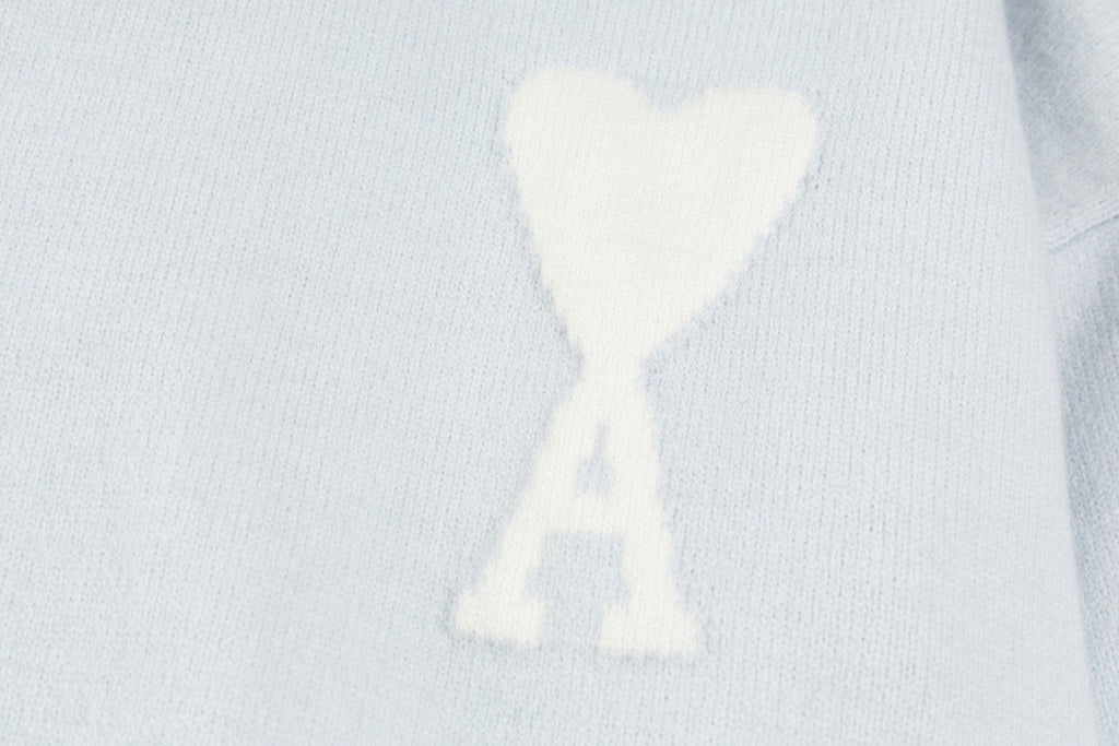 AMI Paris Classic Jacquard Heart Crewneck Sweater – 2025SS